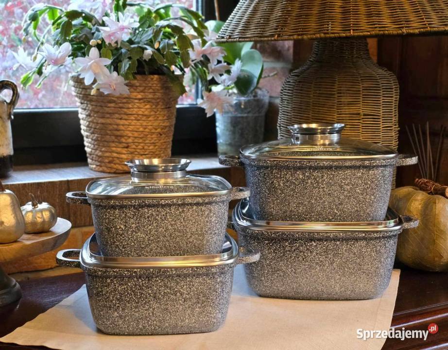 249 Garnki brytfanki marmurkowe czarne szare 4