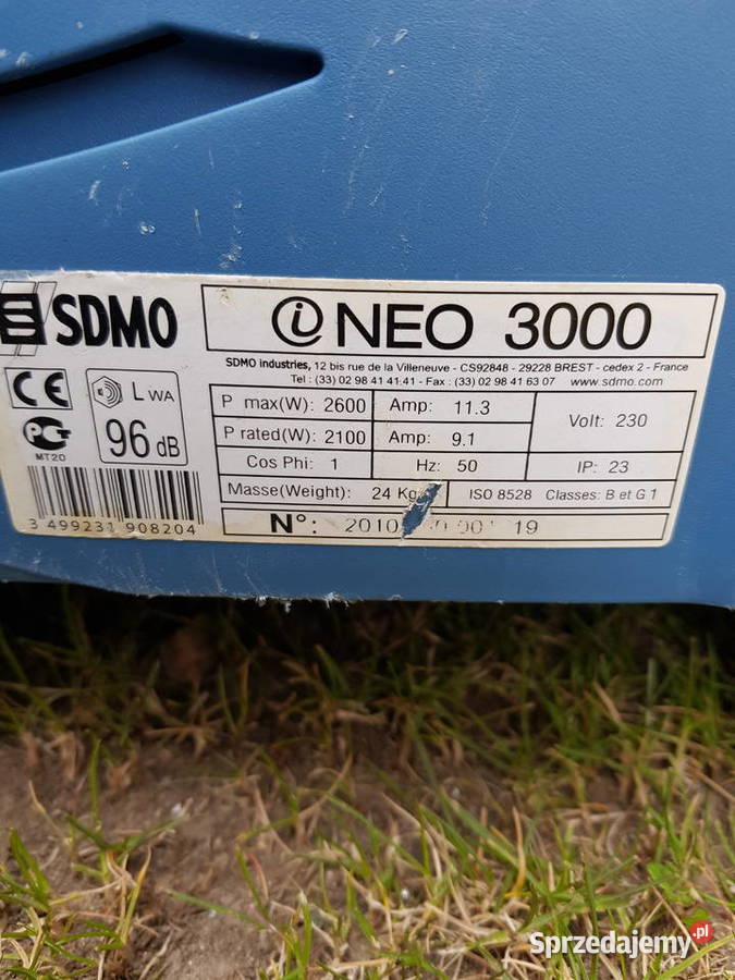 AGREGAT SDMO NEO 3000 230V 2600WAT Lubin