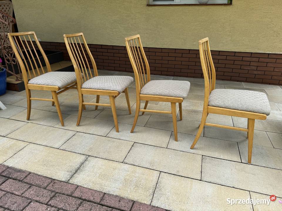 Krzesła patyczaki art deco vintage PRL na Sulbiny