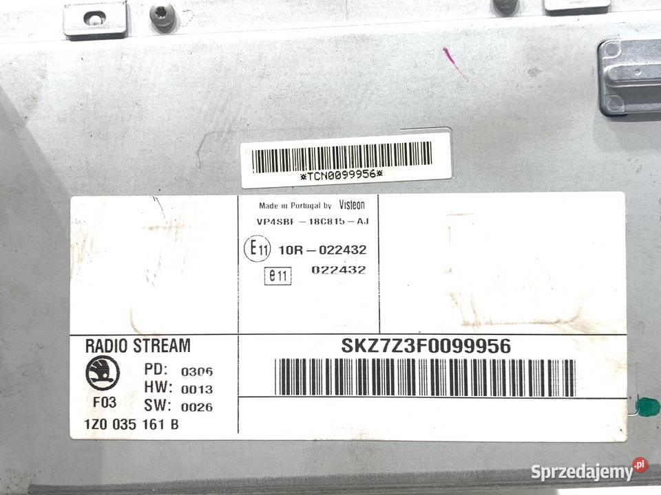 RADIO SKODA OCTAVIA II 1Z0035161B 0413