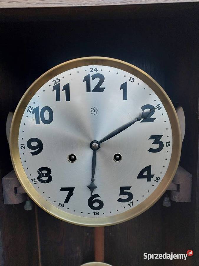 Stary zegar ścienny gabinetowy Junghans 1928r Tczew