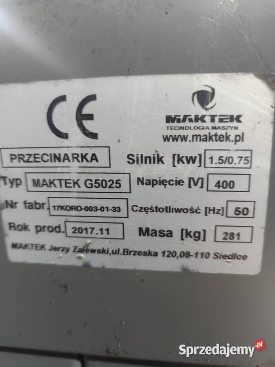Piła przecinarka taśmowa taśmówka do metalu Narzędzia łódzkie Libiszów