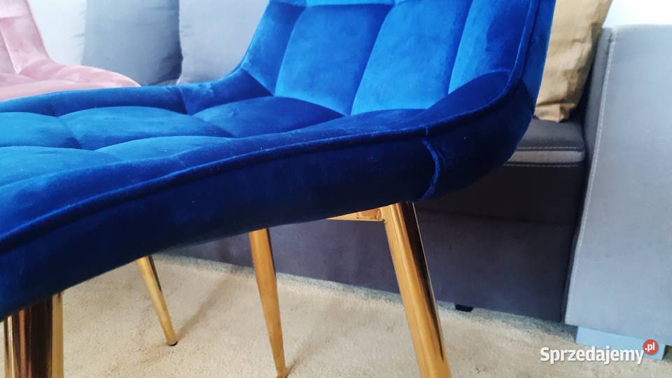 Krzesłokrzesła glamour welur złote nogi świętokrzyskie Ostrowiec Świętokrzyski sprzedam
