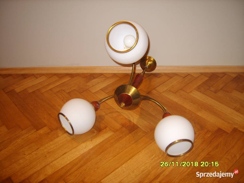lampa żyrandol trójramienny i lampa stojąca małopolskie Kraków