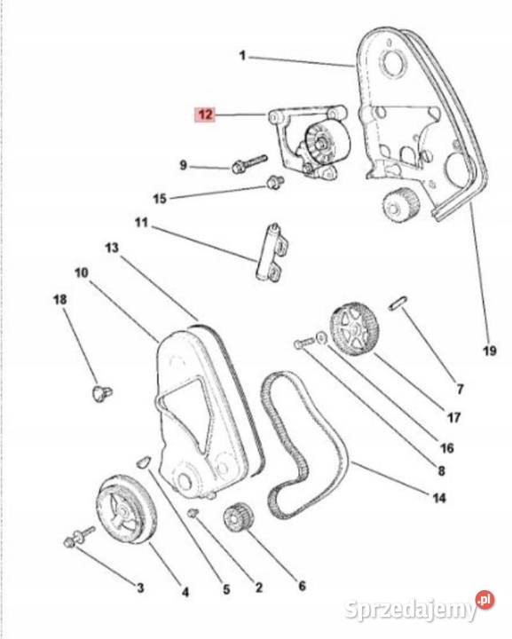NAPINACZ PASKA KLINOWEGO DODGE STRATUS 9799 20 Silniki i osprzęt sprzedam