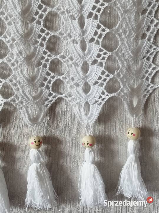 Ręcznie wykonana szydełkiem zazdrostka firanka
