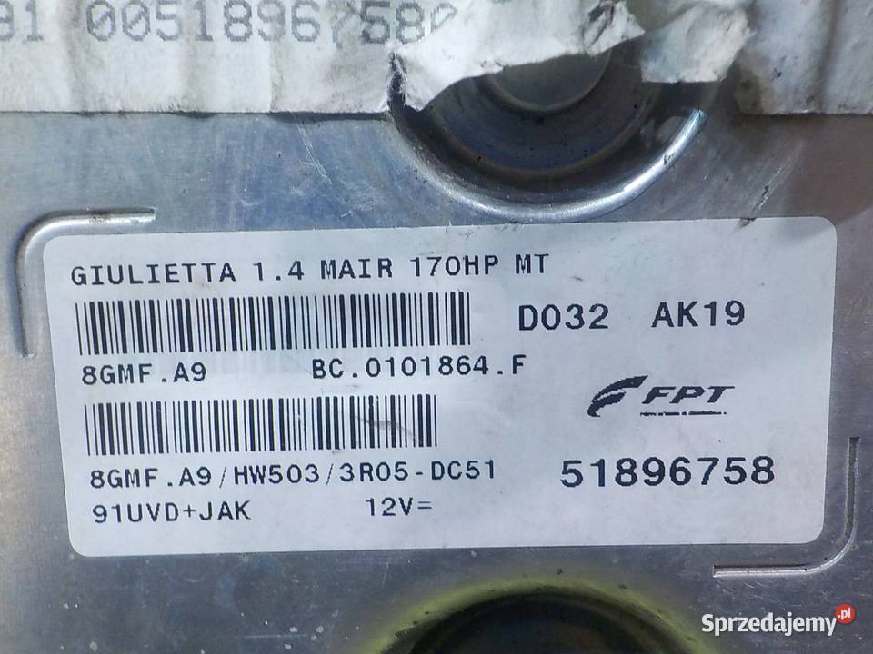 ALFA ROMEO GIULIETTA 14 TB 11r 5D sterownik Suków