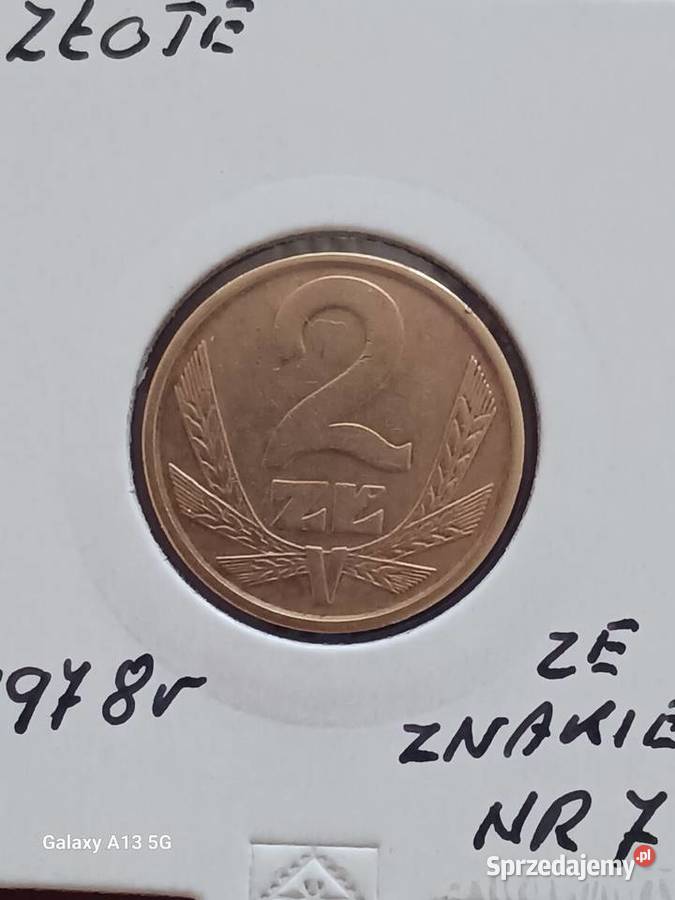 2 złote 1978 r ze znakiem mennicy 7 najniższy Kolekcje Konin