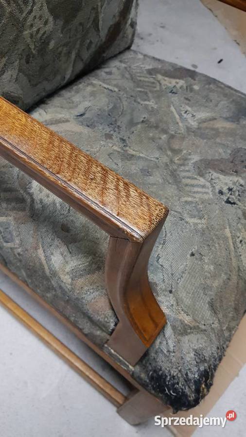 Fotel art deco Czajkowski URM przedwojenny Orneta