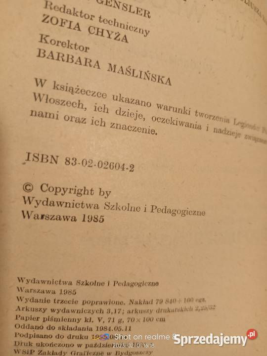 Legiony polskie we Włoszech Skowronek książki miękka Warszawa