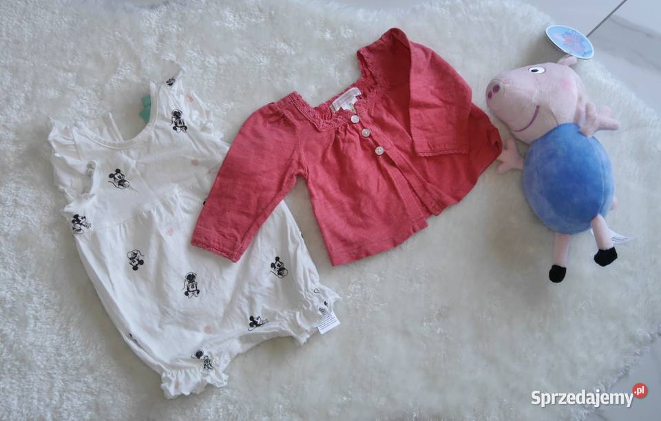 Disney śliczny zestaw rampers i bluzeczka 62 Wrocław