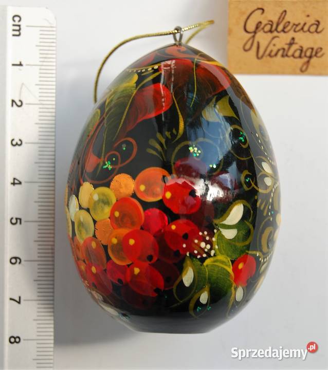 Drewniana pisanka rosyjska Rosja kwiaty wielokolorowy sprzedam