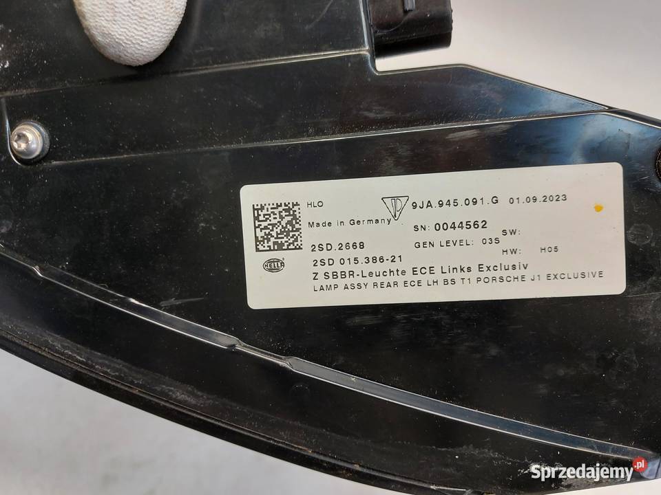 Porsche Taycan GTS 9J1 2023r Lampa tył lewa LED osobowe dolnośląskie