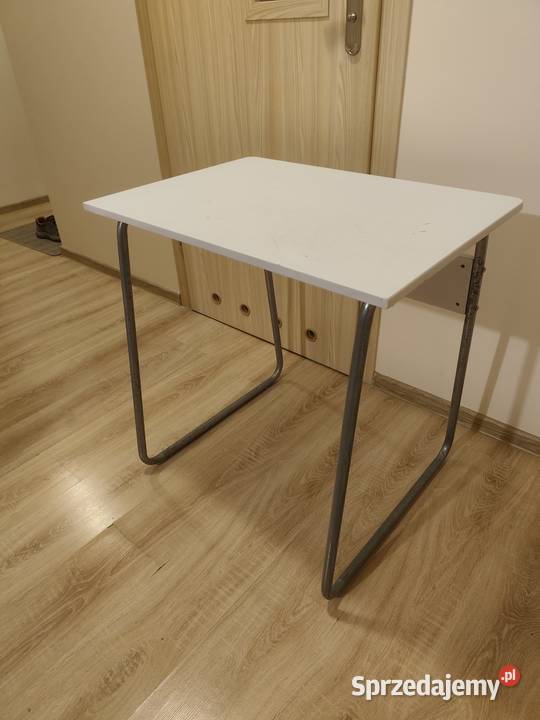 Biały stolik biurko stół 50x70x74 metalowa rama Rzeszów