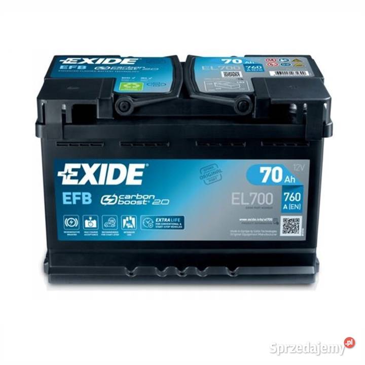 Akumulator 70Ah 760A Exide EFB STARTSTOP P osobowe śląskie Gliwice