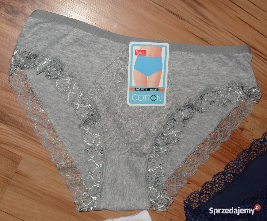 KORONKOWE 1 prążek 2xBawełna NOWE majtki HAN r S Figi i stringi Rawicz sprzedam