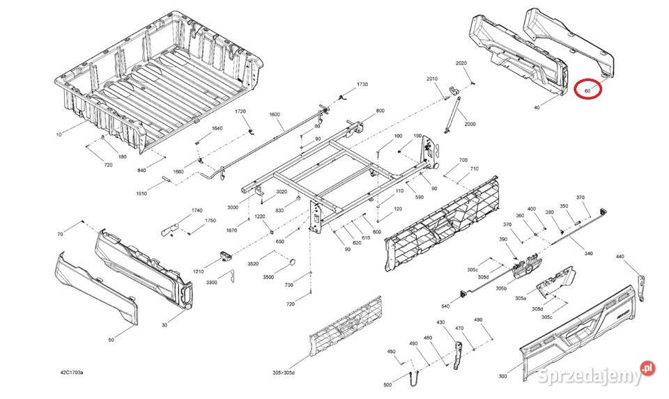 Boczek paki prawy szary magnesium CanAm DEFENDER małopolskie Nowy Sącz