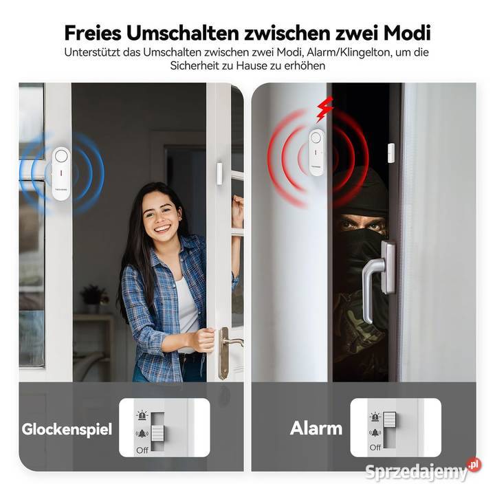 Zestaw 6x Alarm do Drzwi i Okien TECHRISE 100dB Wrocław