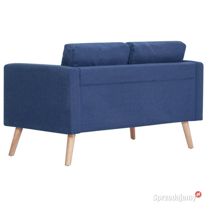 2osobowa sofa tapicerowana tkaniną niebieska Warszawa