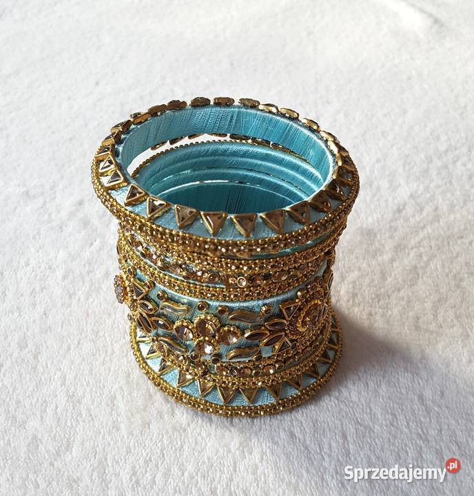 Indyjskie orientalne bransoletki bangle turkus Szczecin
