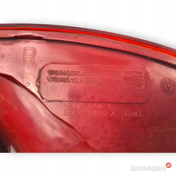 LAMPA PRAWA Seat Altea XL tylna tylnia prawy tył osobowe Lampy tylne Chełm sprzedam