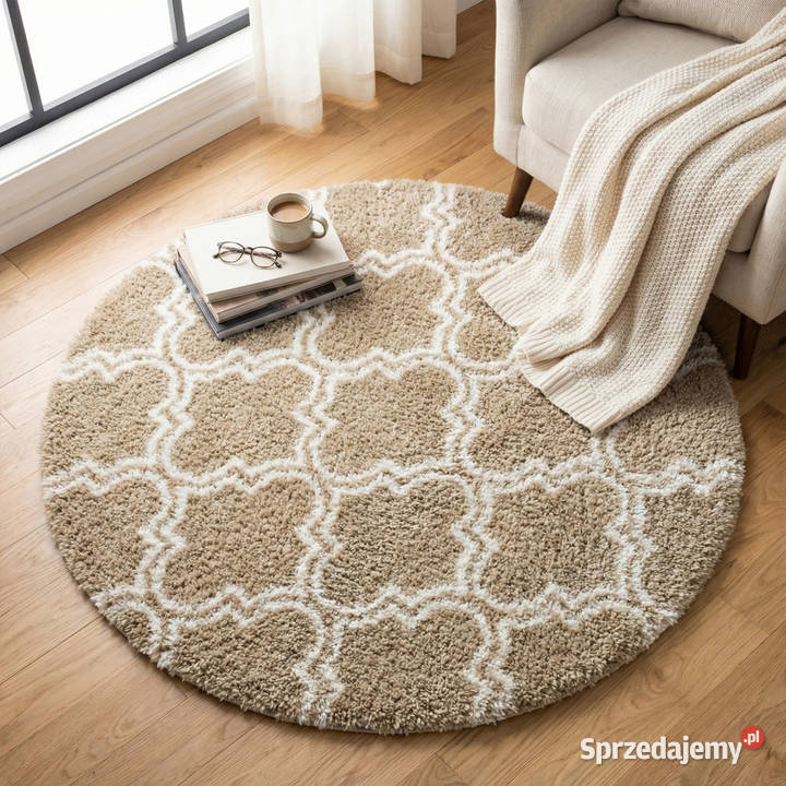 Dywan okrągły do salonu shaggy DECOR Opole