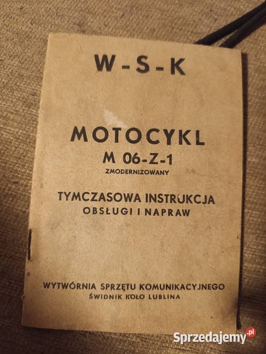 Instrukcja obsługi WSK M06Z1 Mielec