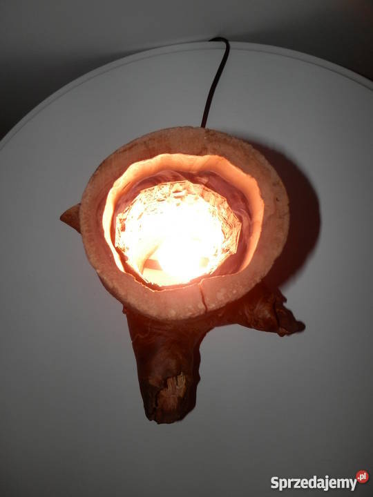 Lampa drewniana ręcznie wykonana6 pkt świetlnych odcienie brązowego Szczecinek sprzedam