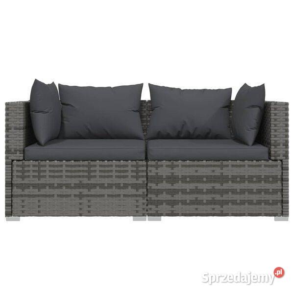 vidaXL 2osobowa sofa z poduszkami szara Warszawa