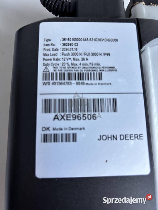 John Deere sieczkarnia siłownik klapy wysypu Pozostałe wielkopolskie Jastrzębniki