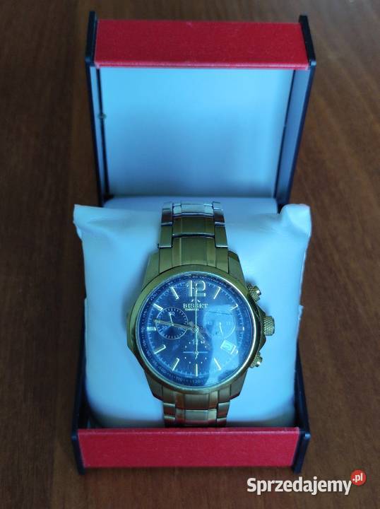 BS25A94M 100M zegarek męski bisset złota Kielce