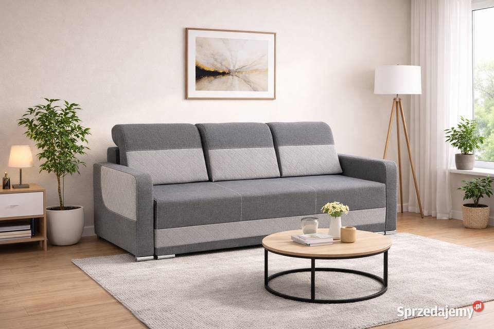 Kanapa Tapicerowana Szara PIOTREK Brzozów