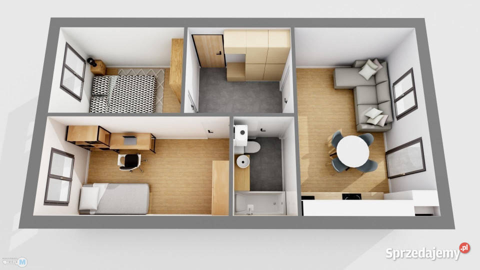 sprzedaży mieszkania Kielce 46m2 3pokojowe sprzedam