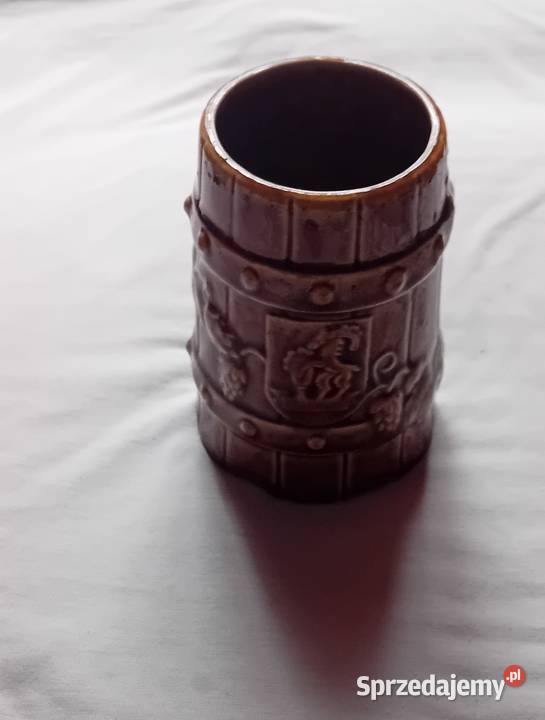 Ceramiczny szkliwiony kufel Okocim Bolesławiec Koźminek sprzedam