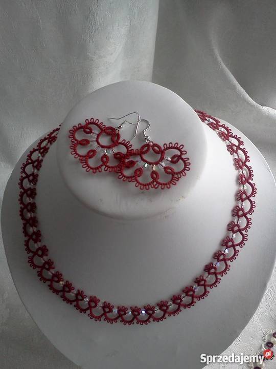 Komplet biżuterii frywolitkowej małopolskie sprzedam