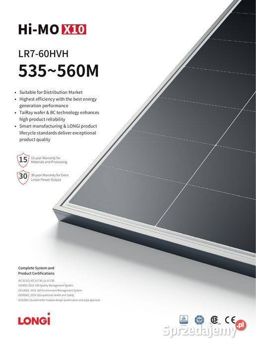 LONGi Solar 540W LR760HVH540 HiMO X10