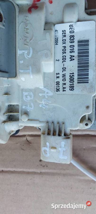 Zamek drzwi tył prawy AUDI A4 B7 8E0839016AA Szczecin sprzedam