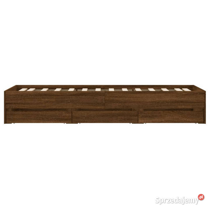 Rama łóżka z szufladami brązowy dąb 90x190 sprzedam