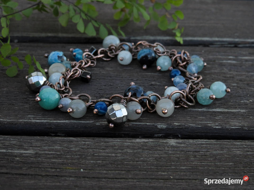 Miedziana bransoletka mix kamieni Bransoletki Wieliczka