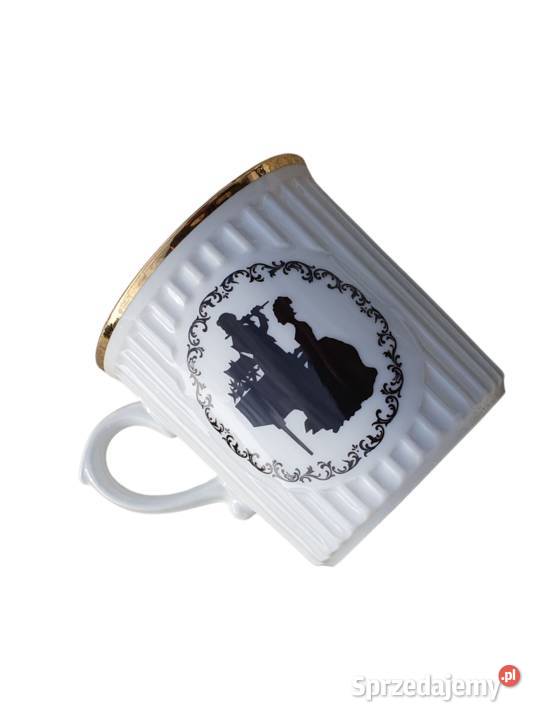 Stary porcelanowy komplet sześciu kubków Cieszyn