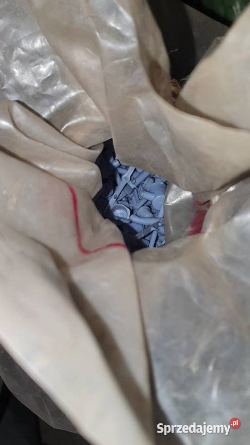 Niebieskie plastikowe zawieszki worek kilka mazowieckie