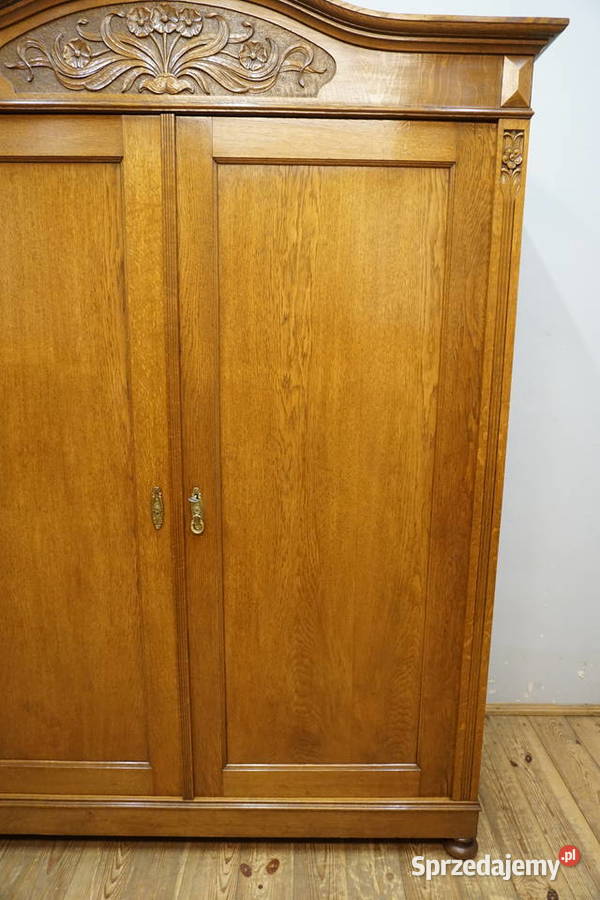 DWUDRZWIOWA SZAFA SECESJA DĄB FRANCJA Niemcza sprzedam
