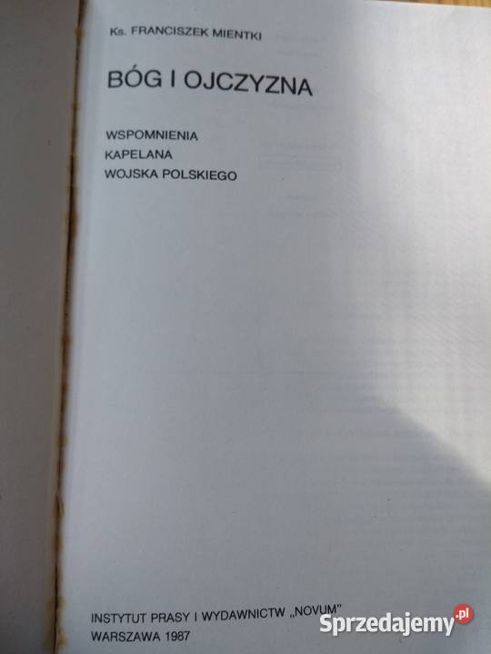Bóg Ojczyzna pamiętnik kapelana księgarnia Warszawa