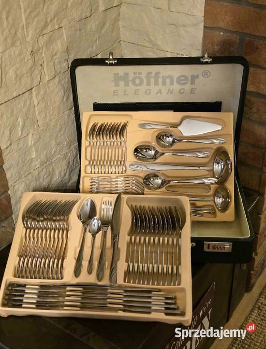 299 Walizka czarna sztućce Hoffner 72 elementy Zabrze