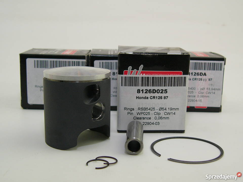 TŁOK komplet tłokowy WOSSNER 5419 mm CR 125 R 87 Zabrze