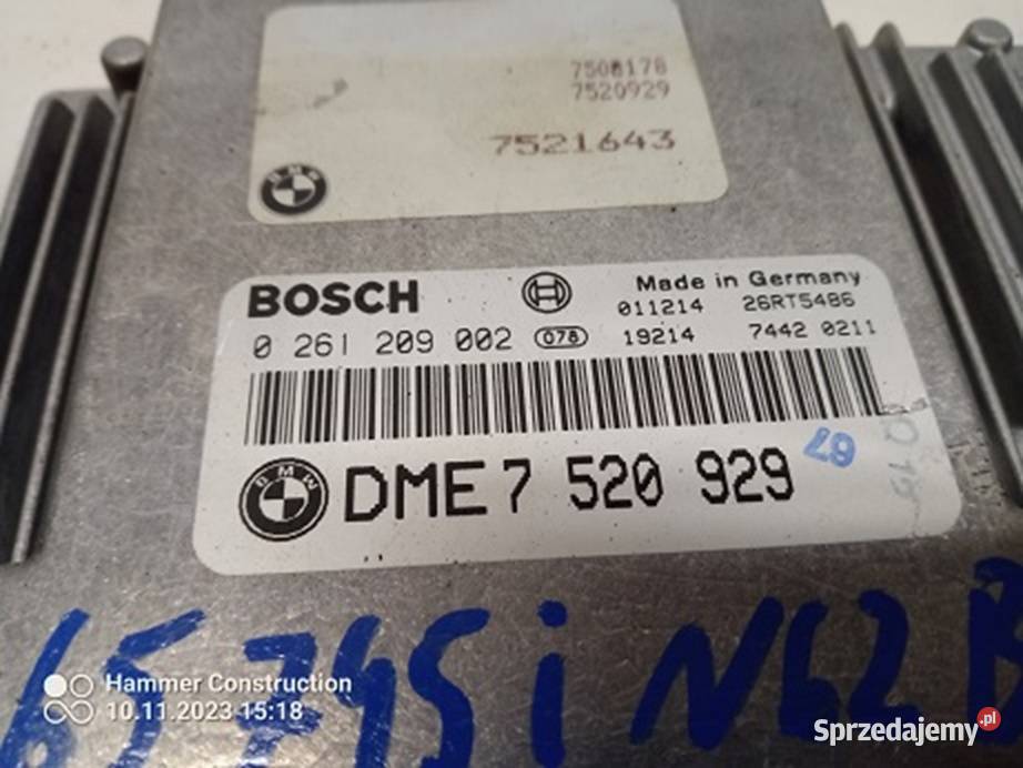 BMW E65 E66 745i N62 Komputer sterownik silnika Bydgoszcz