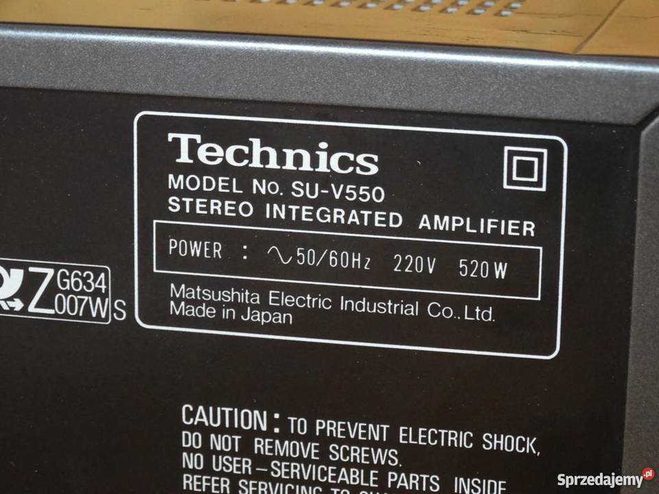 Wzmacniacz Technics SUV550 sprawny i mocny 520 Jasło sprzedam