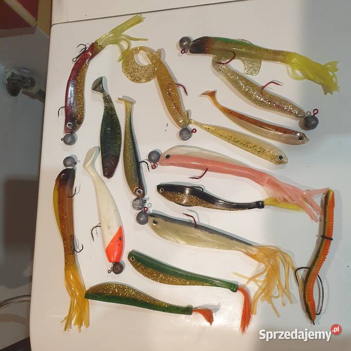 Zestaw gumy wędkarskie haczyki Ostrowiec Świętokrzyski sprzedam