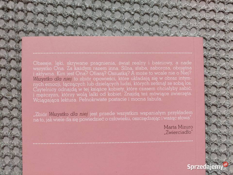 literatura kobieca Wszystko niej Beata Rudzińska małopolskie Kraków sprzedam