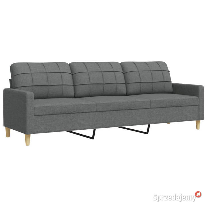 Sofa 3osobowa ciemnoszara 210 tapicerowana Warszawa sprzedam
